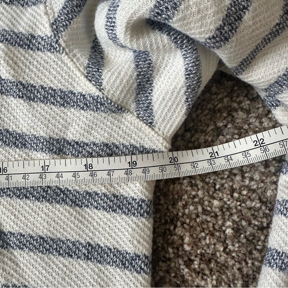 French Terry V-Neck Baja-Stripe Pullover Hoodie Old Navy Womens Small - Picture 5 of 5